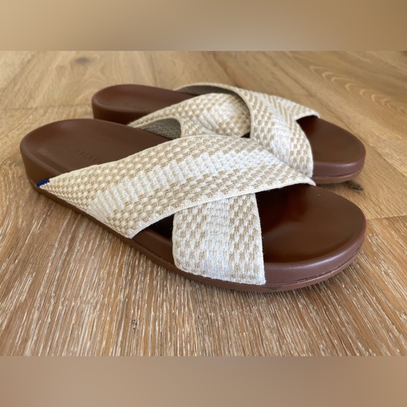 Rothy’s Weekend Slide Hemp Sandals Size 8.5 Cream Beige - Picture 4 of 10